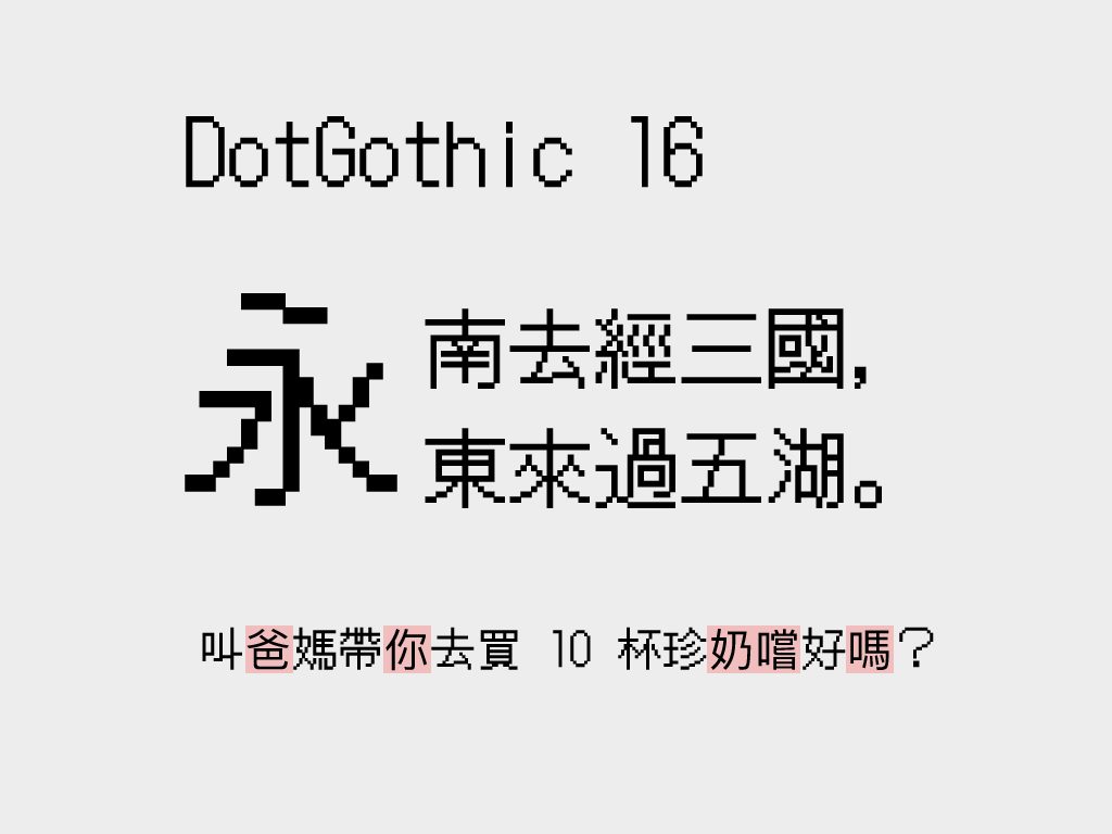 復古的 16 Bit 電子世界：DotGothic 16